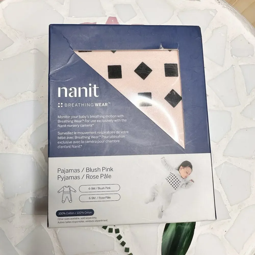 Nanit Breathing Wear Baby Pajamas in Blush Pink (Size 6-9 Months) BRAND NEW